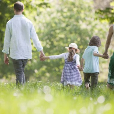 Familie i skoven